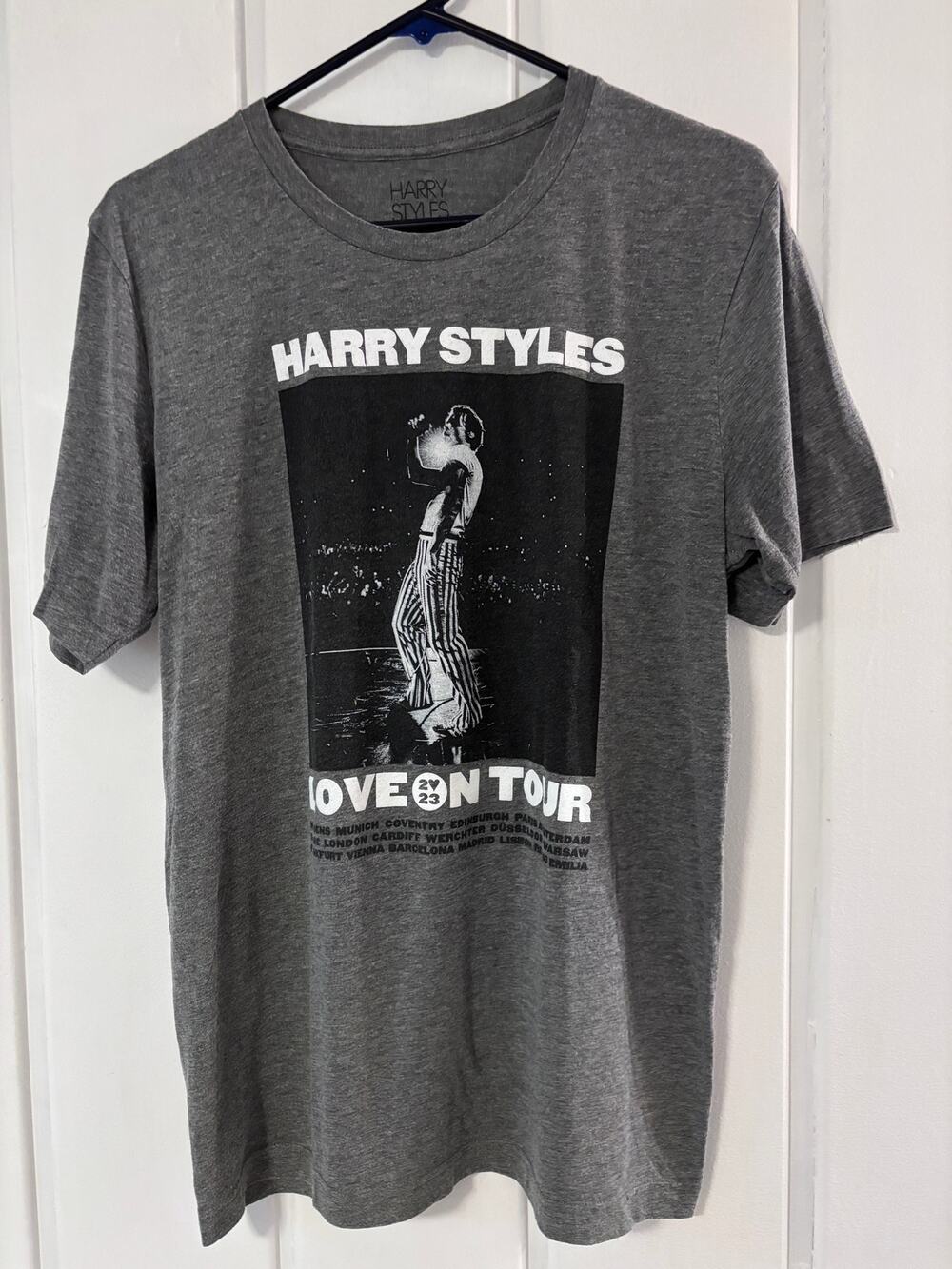 Harry Styles Love On Tour 2023 Gray Graphic Concert Tee Women’s Medium